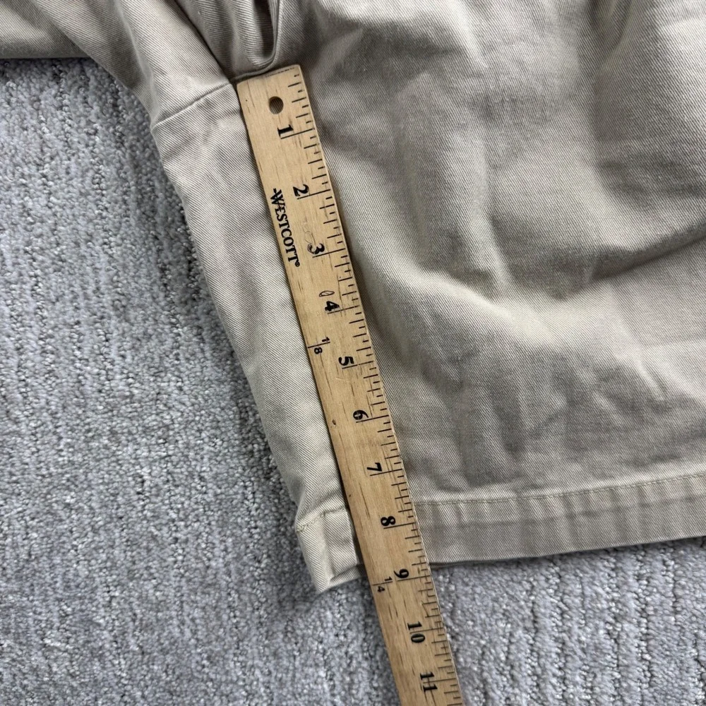 Polo Ralph Lauren Chino Shorts Mens Size 38 Tan Beige Pleated Cotton Khaki